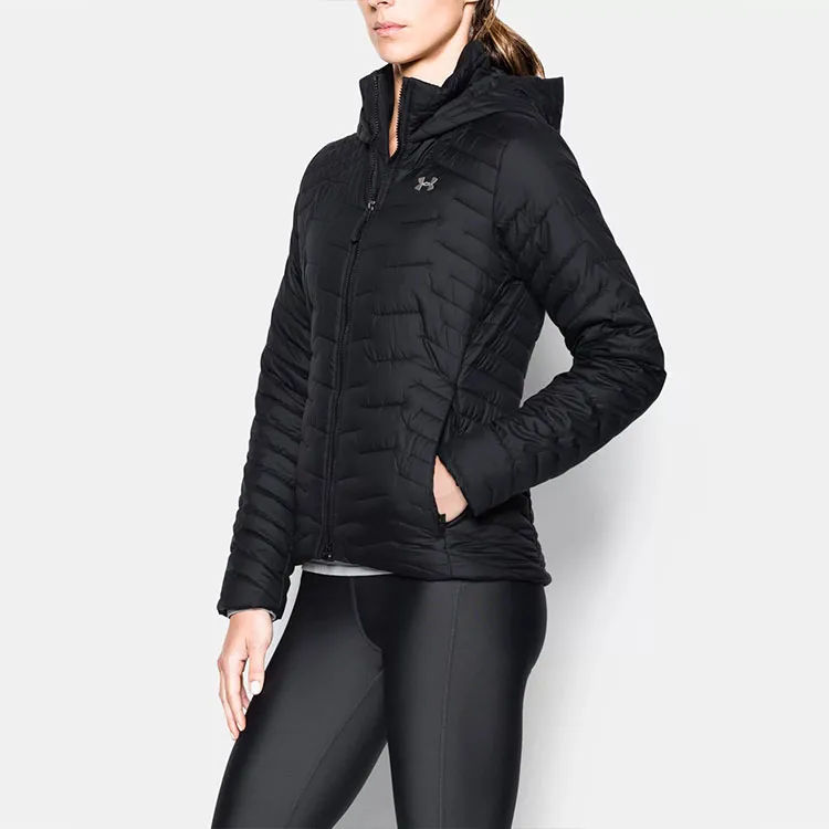 Under Armour Puffer Jacket Coat Women's Black-4