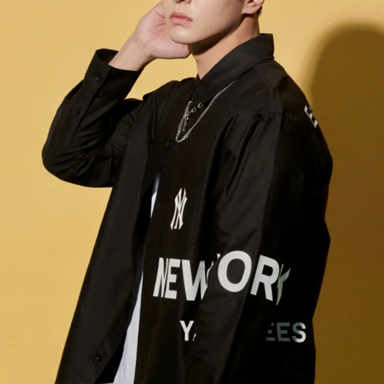 MLB Base Logo Shirts Unisex Black-4