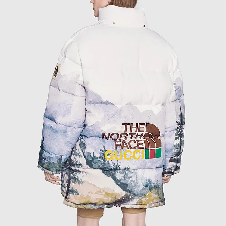 GUCCI X The North Face Padded Jacket Trail Print-6