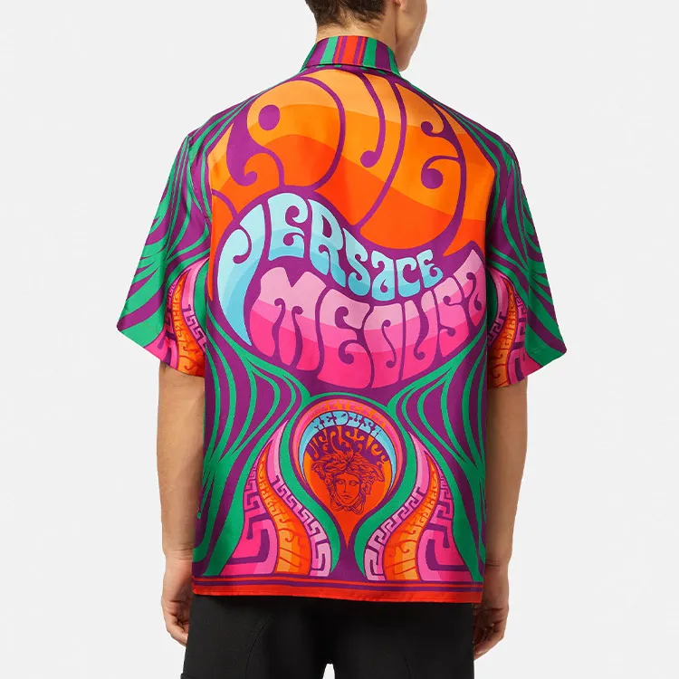 VERSACE Shirts Men Orange-3