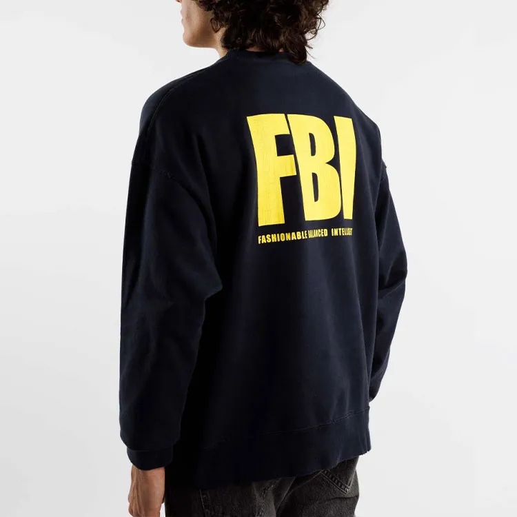 Balenciaga Fbi Crewneck Sweatshirt-3