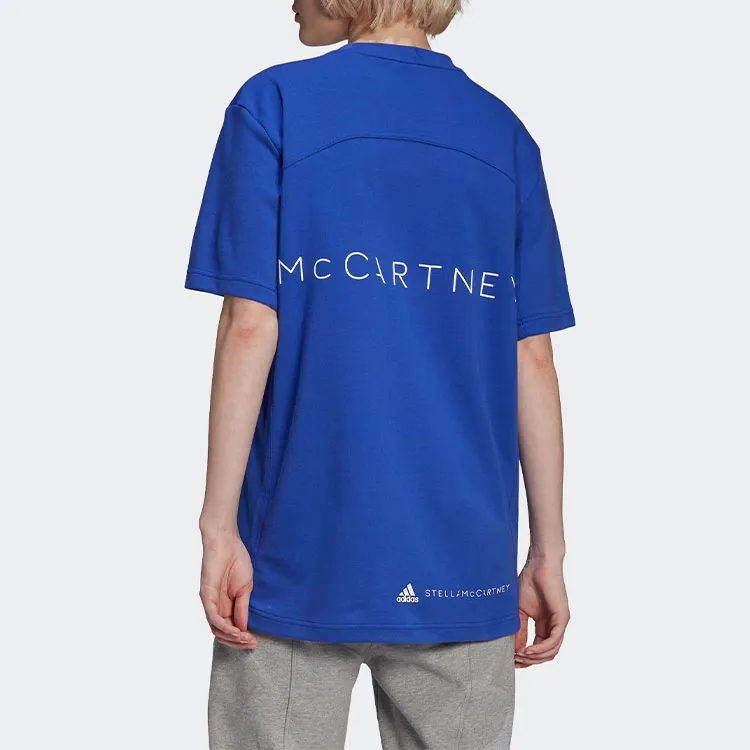 Adidas x Stella McCartney Drop Shoulder Sleeve T Shirt Women's Cobalt Blue-3