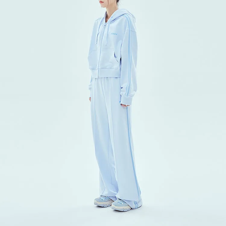 NERDY SS22 Wide Leg Moderate Sweatpants Women's Sky Blue-5