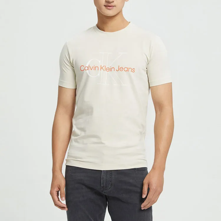 Calvin Klein Logo print Crewneck T shirt-4