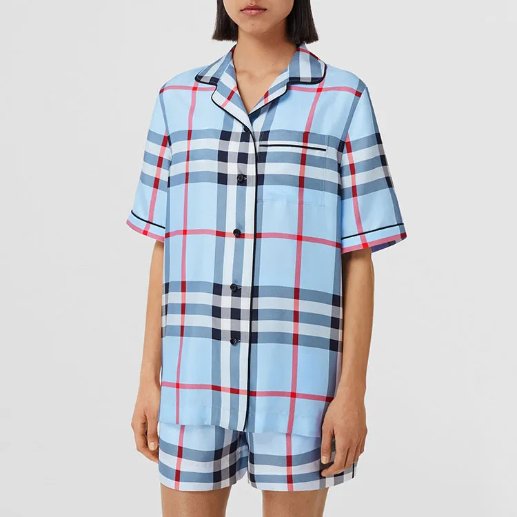 Burberry Shirt Women's Light Blue-3
