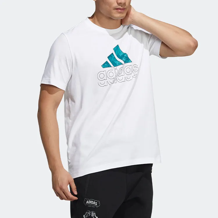 Adidas T Shirts Men White-3