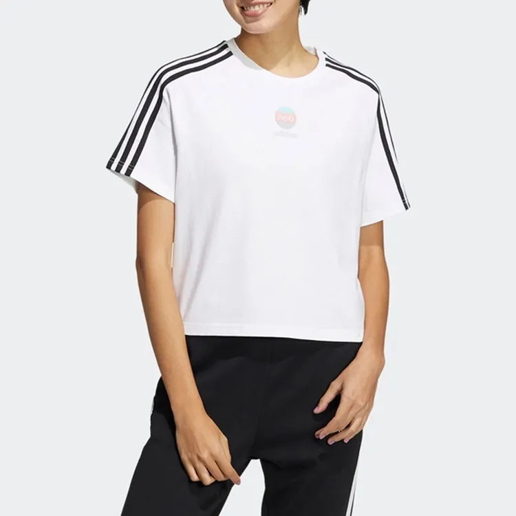 Adidas Neo Raglan Sleeve T Shirt Women's White-3
