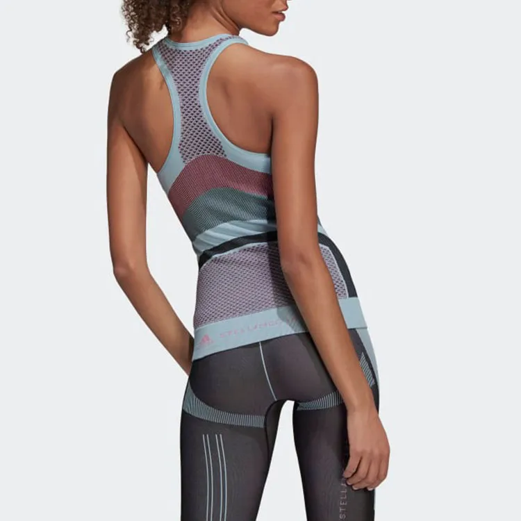 Adidas Sleeveless Sports Shirts Women's Arctic Ocean Blue-3
