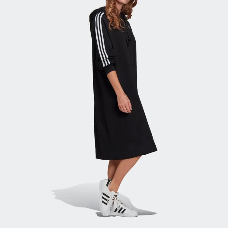 Adidas Long Sleeved Dresses Women's Black-3
