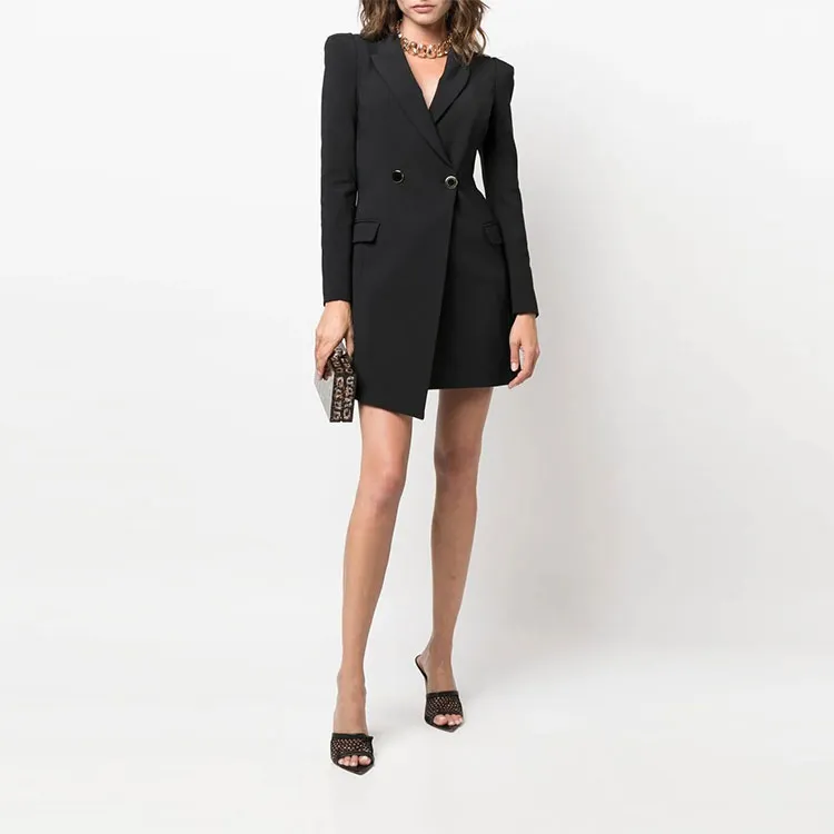Elisabetta Franchi FW22 Suit Dress Cropped Dress Black-1