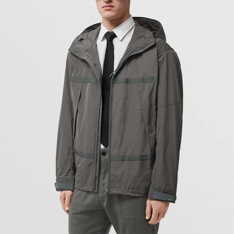 Burberry Back Rubber Logo Windbreaker Jacket-3