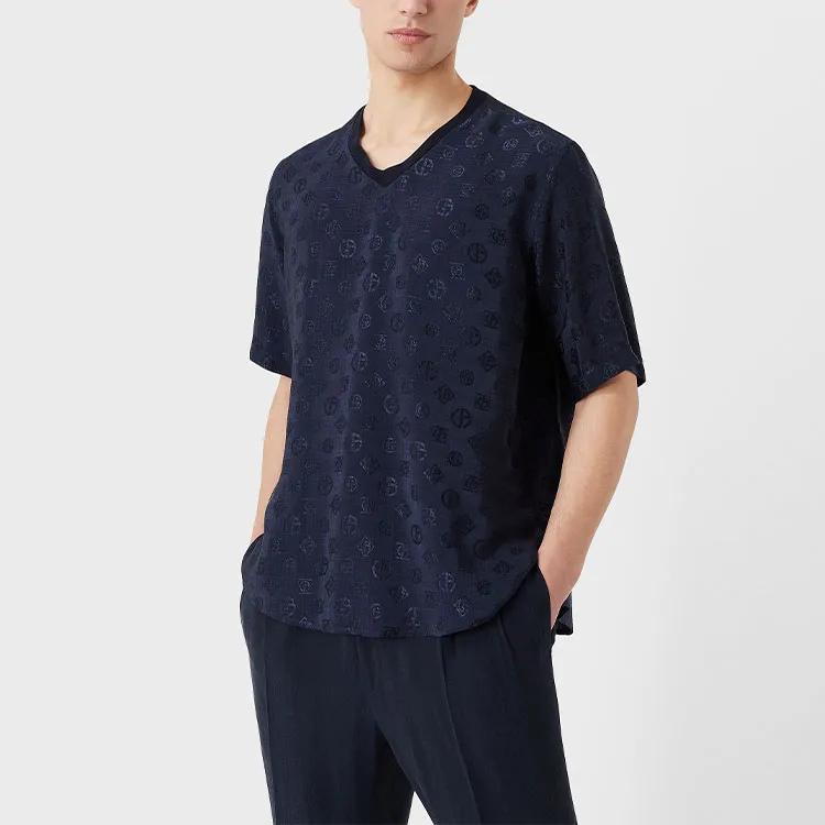 GIORGIO ARMANI FW22 T Shirt Men's Navy Blue-2
