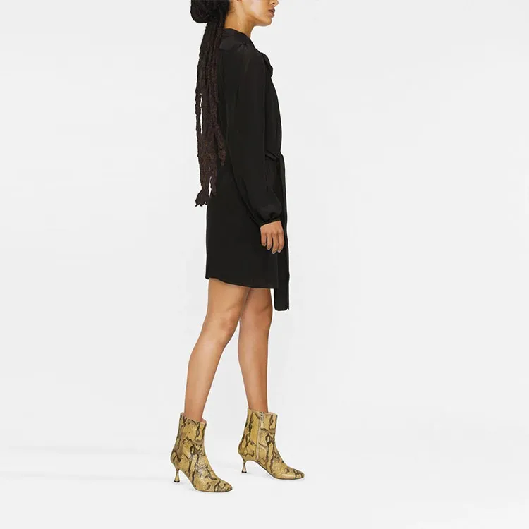 DSQUARED2 Pussy bow Silk Mini Dress-3