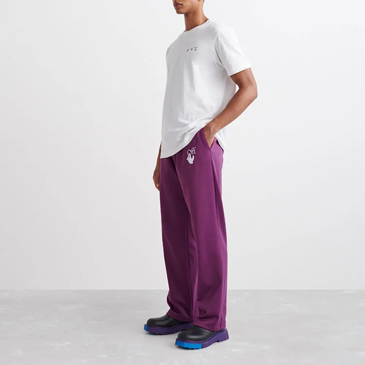 OFF-WHITE Knitted Sweatpants Men Purple-3