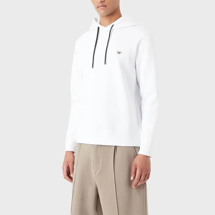 EMPORIO ARMANI Hooded Sweatshirt With Micro Logo Patch-3