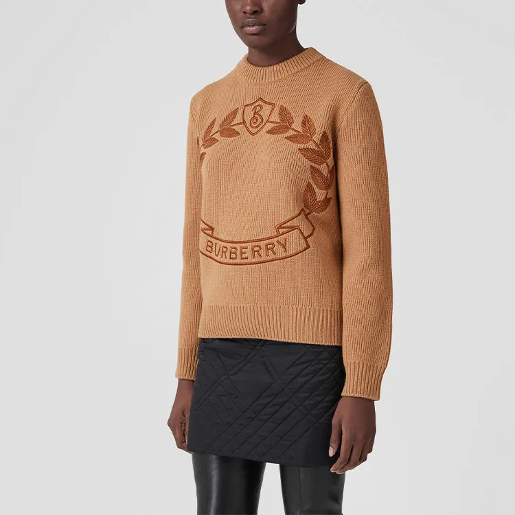 Burberry Cashmere Sweaters Women's Coffee-3