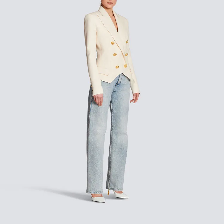 BALMAIN Business Suits Women's Beige-4