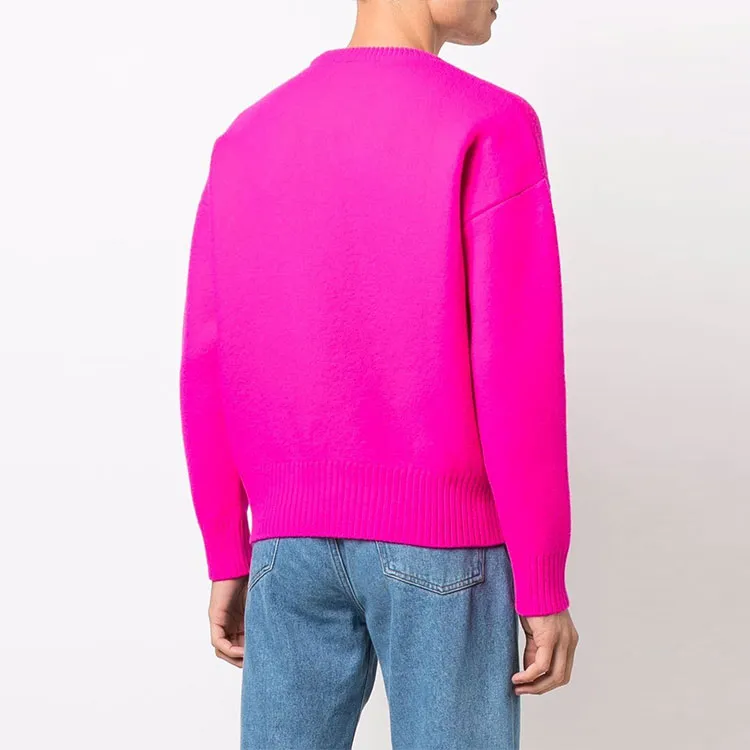 Ami Paris Ami De Coeur Merino Wool Crewneck Jumper-3