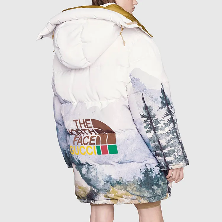 GUCCI X The North Face Padded Jacket Trail Print-5