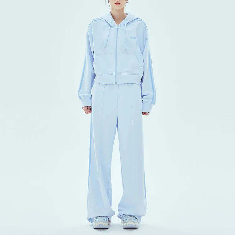 NERDY SS22 Wide Leg Moderate Sweatpants Women's Sky Blue-3