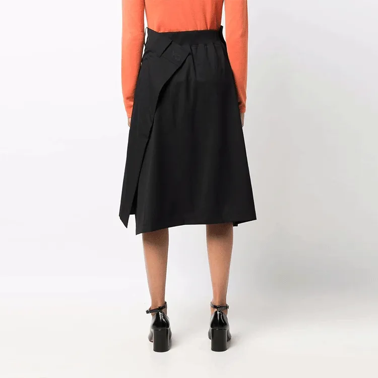 Y 3 Casual Long Skirts Women's Black-3
