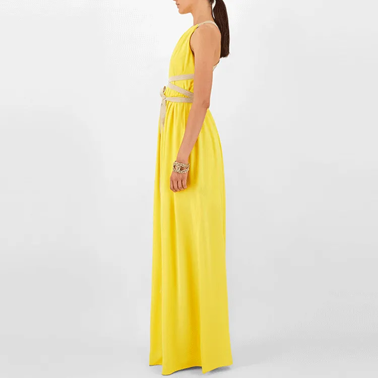 MaxMara Sleeveless Dresses Women's Yellow-5