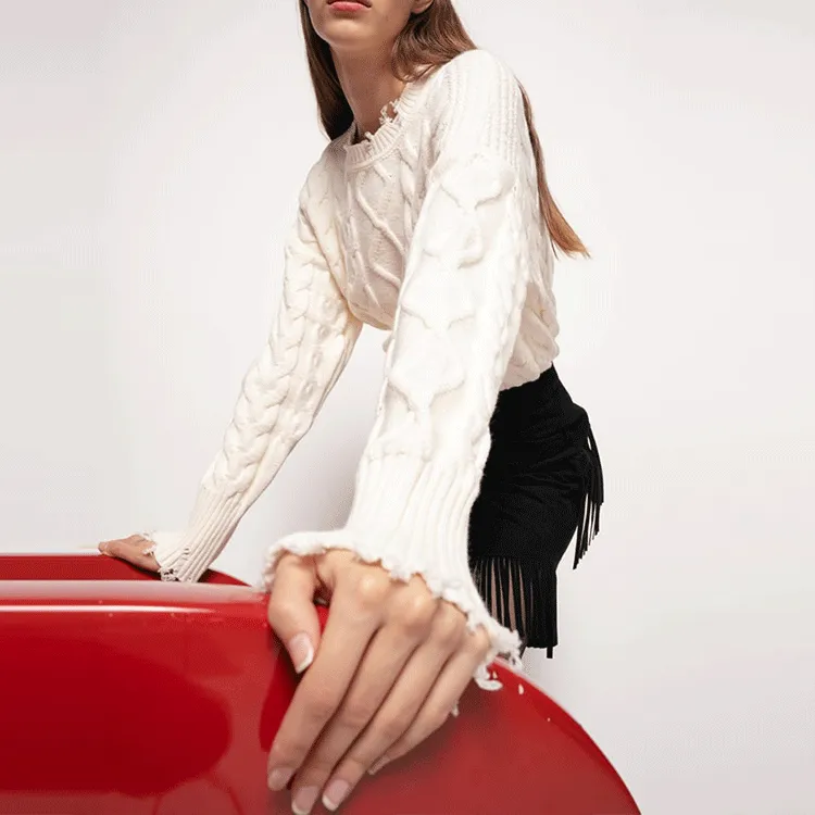 PINKO Maxi Cable-Knit Jumper-5