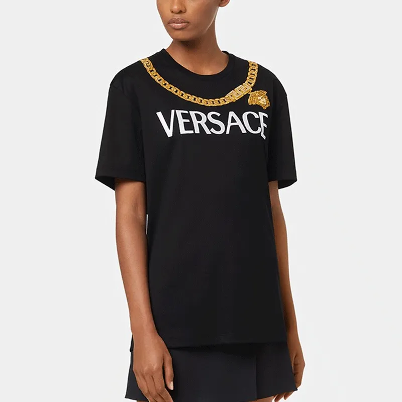 VERSACE T Shirts Women's Black-3
