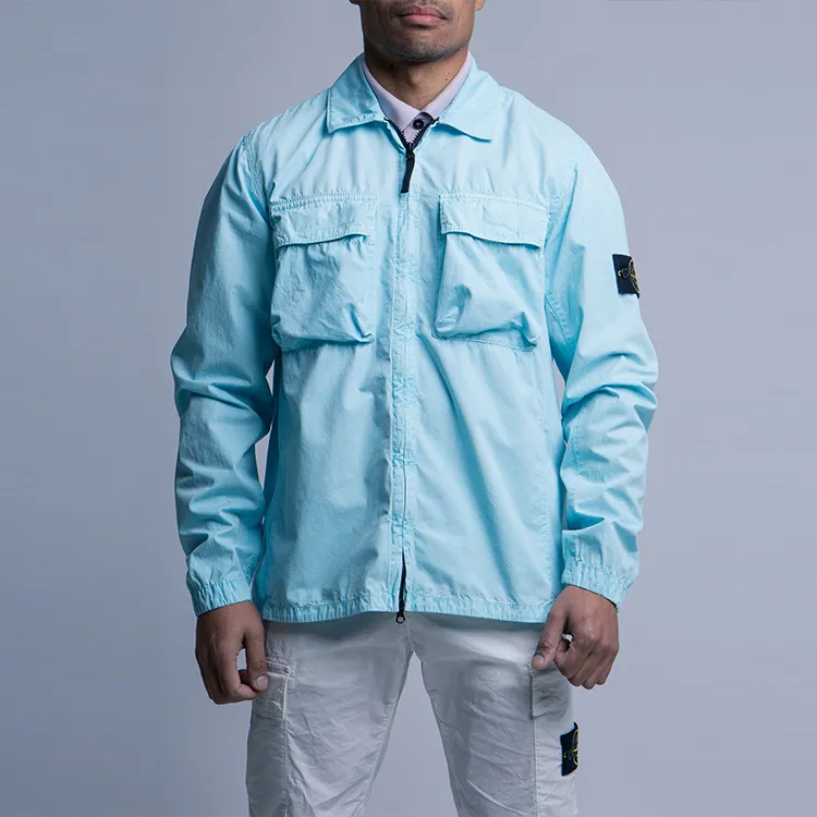 STONE ISLAND Jackets Men Aqua Blue-2
