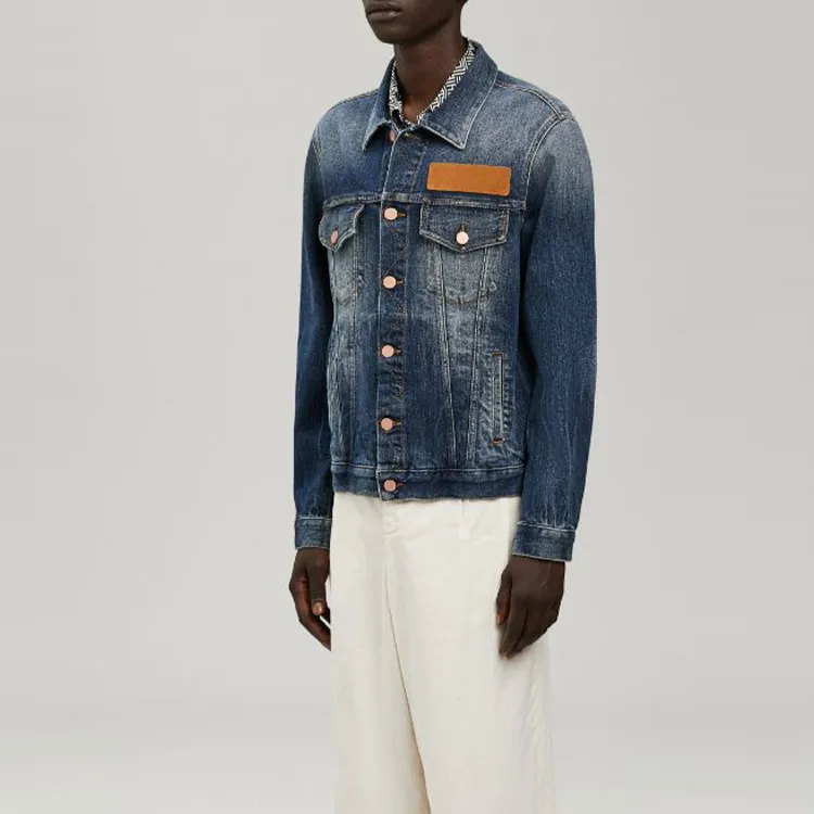 PALM ANGELS Embroidered Palm Logo Denim Jacket-4