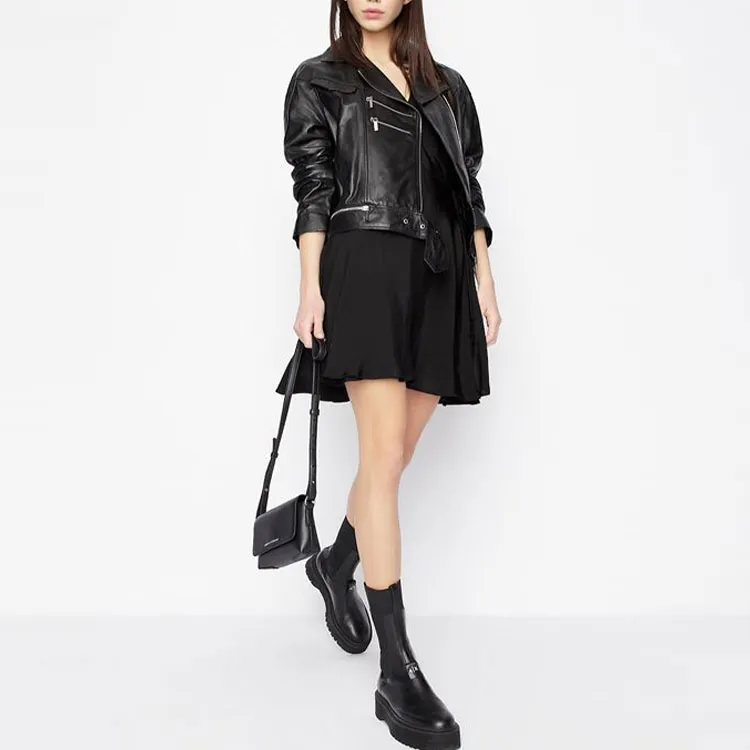 ARMANI EXCHANGEAE SS22 Short Sleeved Dresses Women's Black-1