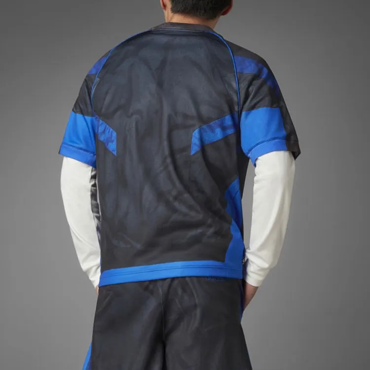 Adidas Originals T Shirts Men Blue Black-2