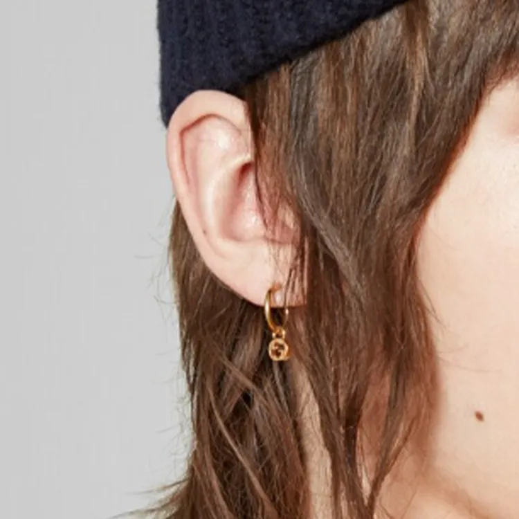 GUCCI 18K Gold Earrings Women's Gold-2