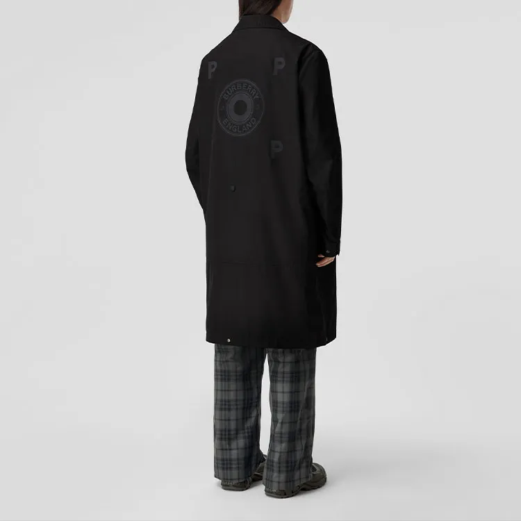 Burberry Reflective Check Panel Technical Car Coat-4