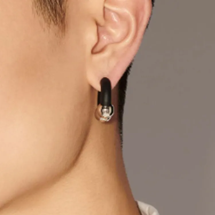 AMBUSH Brass Earrings Unisex Black-2