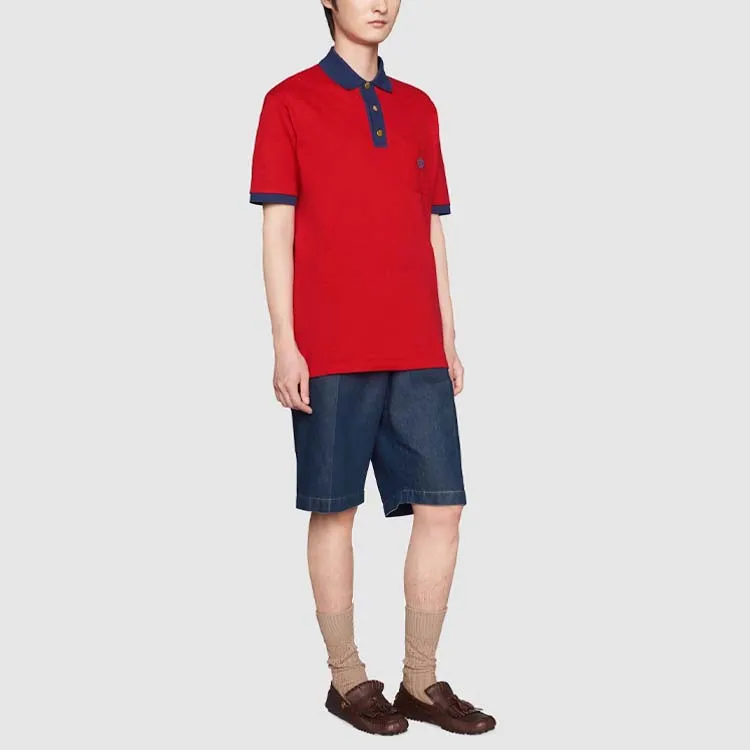 GUCCI Polo Shirts Men Red-3