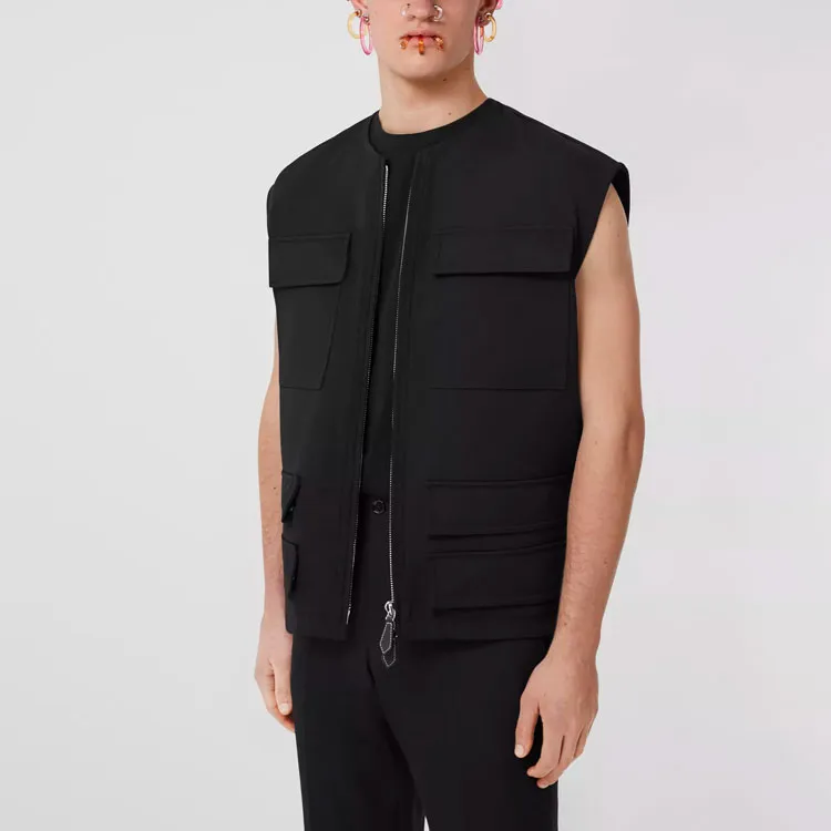 Burberry Zip Up Cargo Sleevless Vest-1