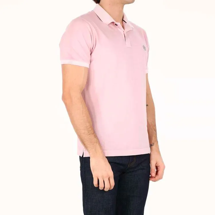 STONE ISLAND Polo Shirts Men Pink-4