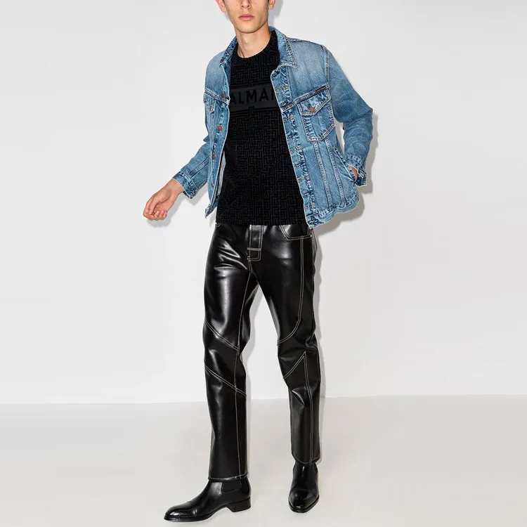 BALMAIN Eco Sustainable Monogram Flock T Shirt-2