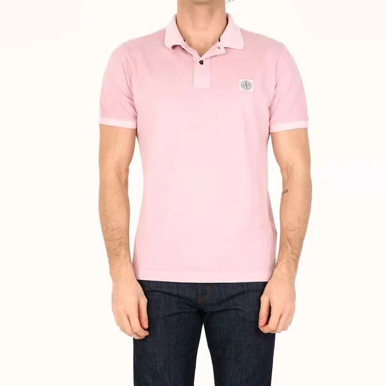 STONE ISLAND Polo Shirts Men Pink-2