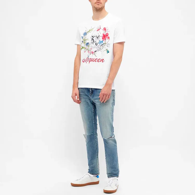 Alexander McQueen T Shirts Men White-5