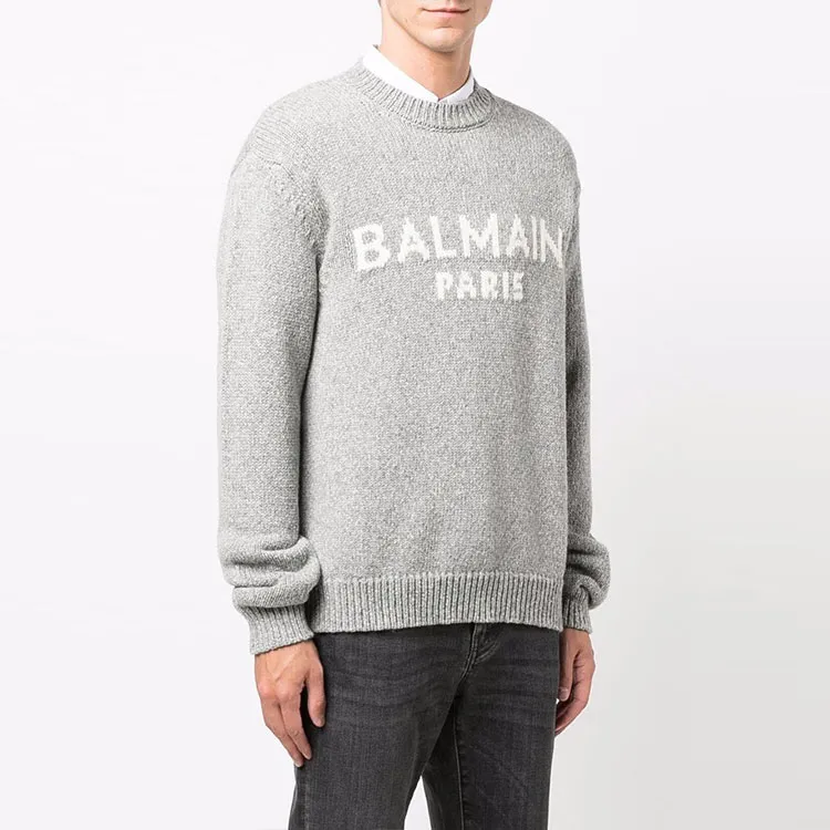 BALMAIN Sweaters Men Gray-3