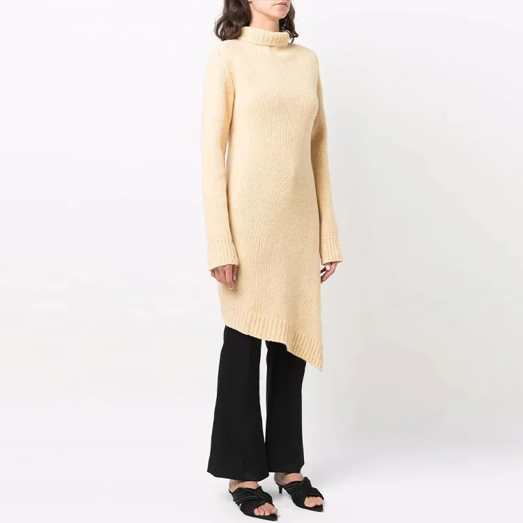 JIL SANDER Roll Neck Asymmetric Jumper-3
