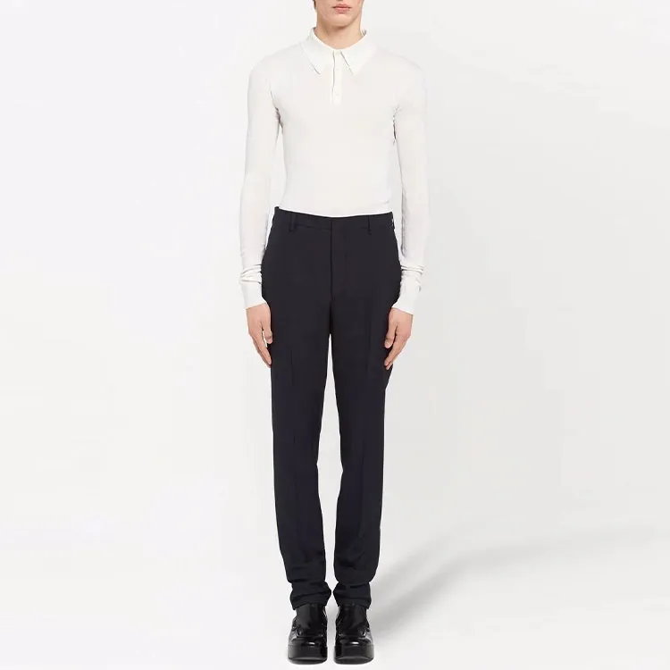 PRADA Pressed crease Tailored Trousers-3