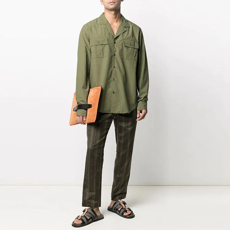 BALMAIN Shirts Men Green-2