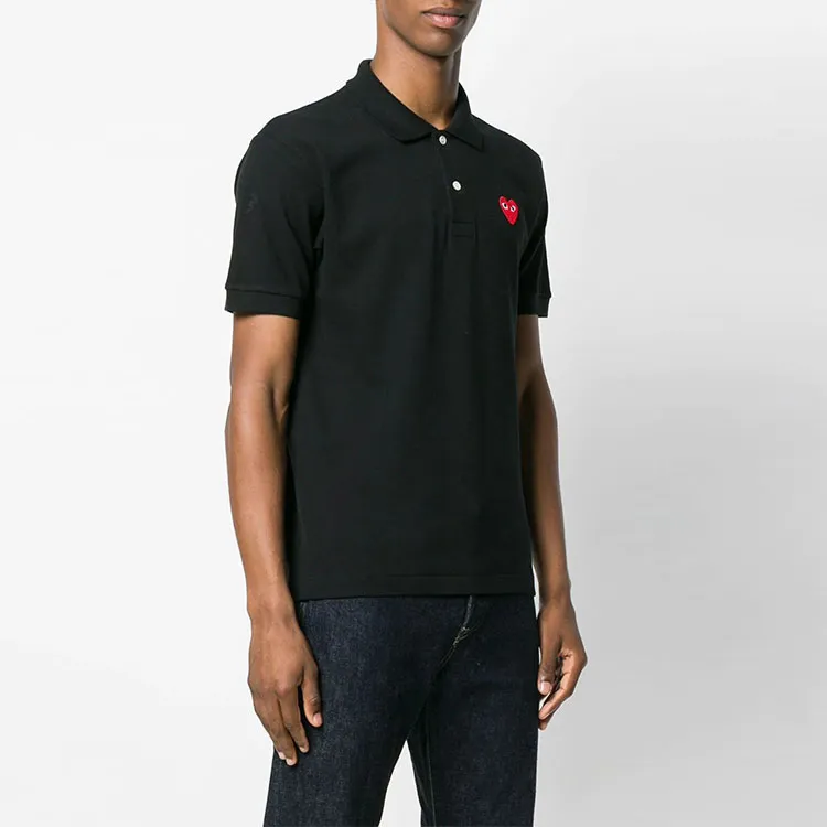 Comme Des Garçons Play Heart patch Polo Shirt-2