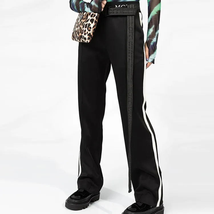 Moncler Side Stripe Pants 'Black'-4