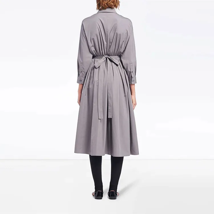 PRADA Long-Sleeved Dresses Women's Gray-1