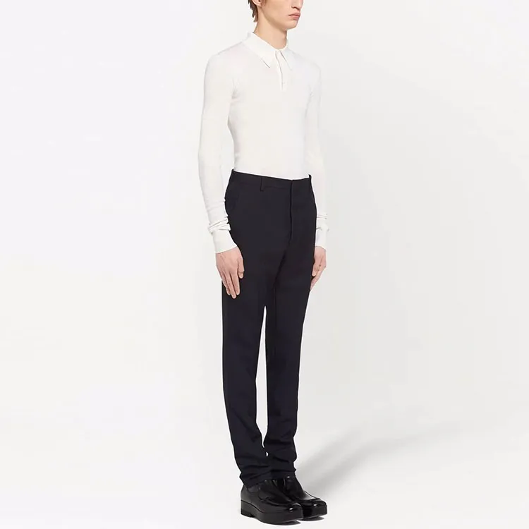 PRADA Pressed crease Tailored Trousers-4