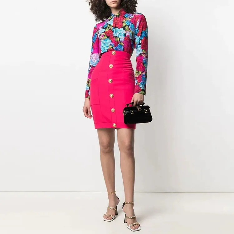 BALMAIN High waisted Knitted Miniskirt-1